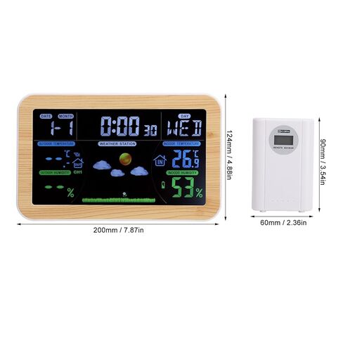 ساعة الطقس LCD في الأماكن المغلقة والخارجية ودرجة الحرارة والرطوبة وتوقعات الطقس على مدار 24 ساعة لغرفة تخزين المرآب in Saudi Arabia