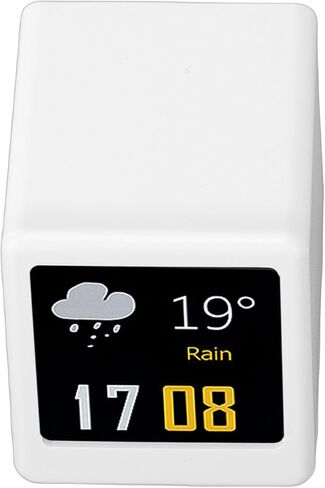Eujgoov LED Dynamic Display, 1.54 Inch IPS Screen Weather Temperature Humidity GIF Animation Digital Clock, with WiFi Control for Car Office Home in Saudi Arabia