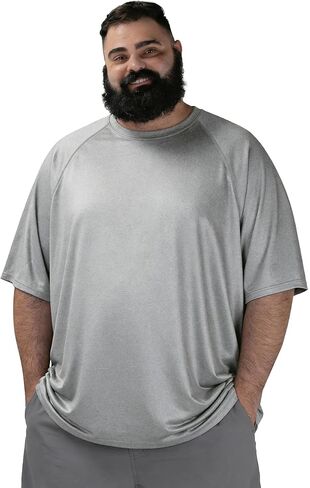 BRISIRA Mens Big and Tall Swim Shirt Sun Protection UPF 50+ Rash Gard Raglan Quick Dry T-Shirt Ultra-Soft & Moisture-Wicking in Saudi Arabia