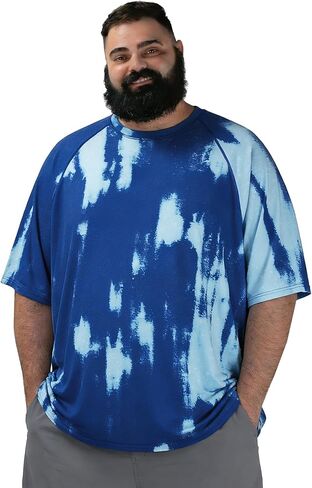 BRISIRA Mens Big and Tall Swim Shirt Sun Protection UPF 50+ Rash Gard Raglan Quick Dry T-Shirt Ultra-Soft & Moisture-Wicking in Saudi Arabia
