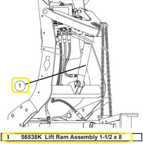 MR.Snowplow Replaces Western 56538K Buyers 1304201 Cylinder, Lift, 1-1/2x8in in Saudi Arabia