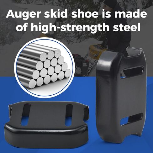 Snowblower Skid Shoes Compatible with Honda HS1332 HS928K1, Auger Skid Shoes Replacement for 76153-V41-000, Black 2 Pack with Mounting Bolts, Snow Blower Skid Plates in Saudi Arabia