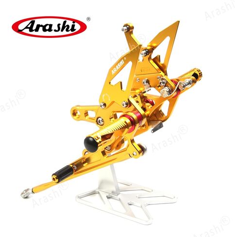 Arashi Version 2.0 Adjustable Rearsets for Kawasaki Ninja 500 Z500 2024-2025 ABS include, Motorcycle Accessories Parts Black in Saudi Arabia