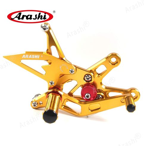 Arashi Version 2.0 Adjustable Rearsets for Kawasaki Ninja 500 Z500 2024-2025 ABS include, Motorcycle Accessories Parts Black in Saudi Arabia