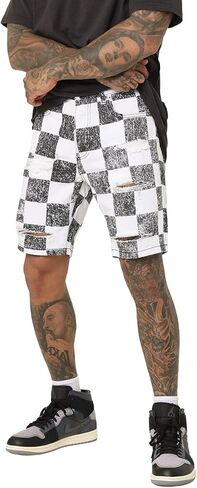 SAINT MORTA Vintage Checks Denim Shorts in Saudi Arabia