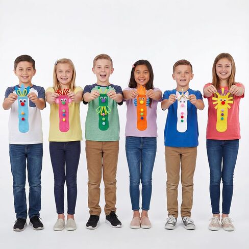 Crazy Funny Socks Kit DIY 6 Pairs Crazy Silly Socks 200 Pipe Cleaners 200 Wiggle Eyes 150 Pom-poms 100 Days of School DIY Silly Novelty Craft for Spirit Week Down Syndrome Day in Saudi Arabia