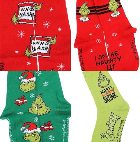 Bioworld Dr Seuss The Grinch Max AOP 10-Pack Youth Casual Crew Socks in Saudi Arabia