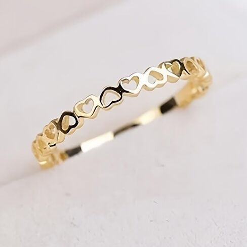 White Gold Plated Heart Hollow Engagement Rings Wedding Bridal Band Promise Rings Evening Parties Anniversary Valentine's Day Gifts Eternity Bands for Women in Saudi Arabia