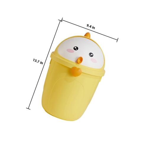 Sewroro Cute Chick Shape Small Trash Can with Lid, Large Desktop Waste Bucket for Home and Office, Cartoon Household Waste Container for ’ Room Storage in Saudi Arabia