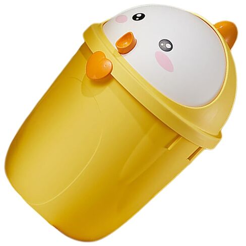 Decorative Chick Trash Can with Lid Large Household Wastebasket Tiny Desk Garbage Bin for Bedroom Office ’ Room Storage in Saudi Arabia