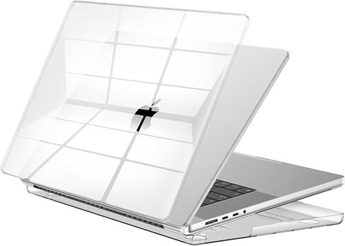 EooCoo Case Compatible with MacBook Pro 16 Inch 2020 2019 Release Model A2141, Clear Hard Case with Keyboard Cover & Screen Protector - Crystal Clear in Kuwait