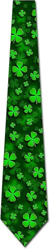 ربطات عنق من Three Rooker St. Patrick's Day ربطة عنق رجالي من Clover ربطة عنق Lucky Four Leaf Clover in Kuwait