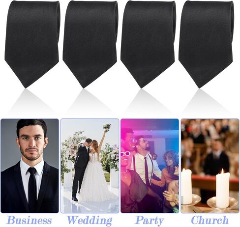 10 PCS Clip on Tie for Men 20 inch Solid Skinny Formal Neck Tie Pretied for Office School Wedding Business Uniforms in Saudi Arabia