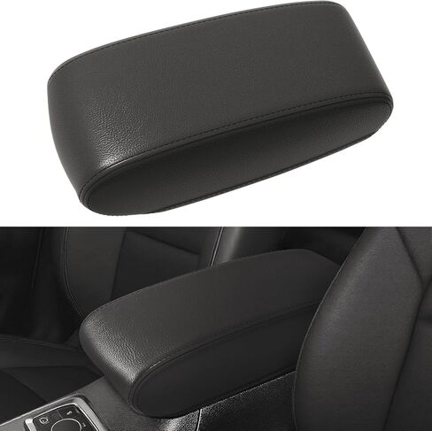 Center Console Cover Compatible with Jeep Grand Cherokee 2011-2021 Accessories, Premium Leather Armrest Cover Pad, Car Middle Console Lid Cover (Black) in Saudi Arabia