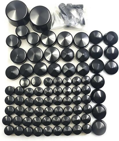 Black Bolts Toppers Caps Compatible with Harley Softail Twin Cam Chr 2007 2008 2009 2010 2011 2012 in Saudi Arabia