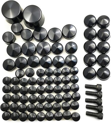 Black Bolts Toppers Caps Compatible with Harley Softail Twin Cam Chr 2007 2008 2009 2010 2011 2012 in Saudi Arabia