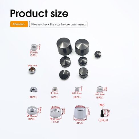 Black Bolts Toppers Caps Compatible with Harley Softail Twin Cam Chr 2007 2008 2009 2010 2011 2012 in Saudi Arabia