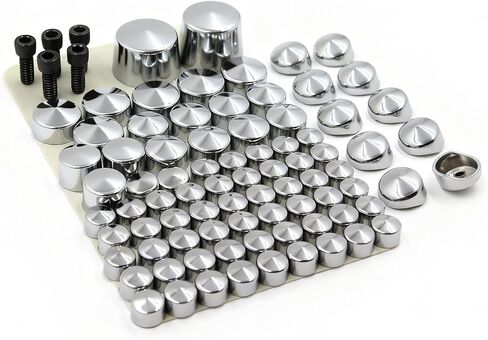 Silver Bolts Toppers Caps Compatible with Harley Softail Twin Cam Chr 2007 2008 2009 2010 2011 2012 in Saudi Arabia