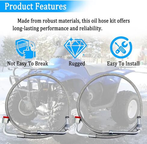 2204030 Engine Cooling System Oil Hose Kit Fits for Polaris Trail Boss Blazer 330 2003-2008, for Magnum 330 2004-2006, 2004-2005 ATP 330 4X4, 5412355 in Kuwait