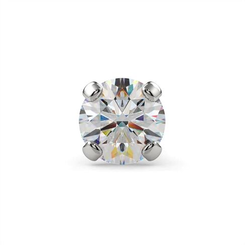 FreshTrends I1 2.5mm 0.06 ct. tw Diamond 14K White Gold Bone Nose Ring 18G in Saudi Arabia