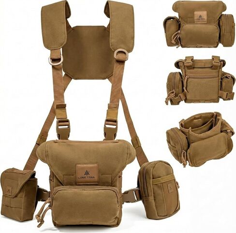 Lone Trail Binocular Harness Chest Pack, Bino Harness With Rangefinder Pouch, Binocular Case, Hunting Binoculars with Chest Harness, Bino Chest Harness, Binocular Chest Pack, Hunting Chest Rig in Saudi Arabia
