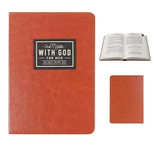 2026 One Minute with God Daily Devotional for Men, 365 Reflections to Strengthen Faith, Brown Faux Leather Edition in Saudi Arabia