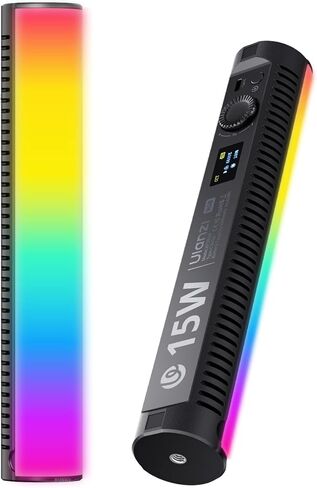 اولانزي عصا اضاءة محمولة باليد VL119، ضوء فيديو LED RGB 360 درجة للتصوير الفوتوغرافي، انبوب اضاءة 2600mAh قابل لاعادة الشحن لتصوير الفيديو، ضوء كاميرا قابل للتعتيم 2500-9000 كلفن مع شاشة LCD in Kuwait