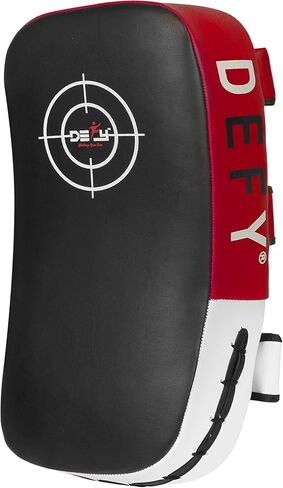 Defy Sports Leather Thai Pads - Strike Curved Karate Pads with Double Layered Buckle Straps - Perfect for Boxing, Karate & MMA Training - Durable & Lightweight Kicking Pads (1 Per Pack) in Kuwait