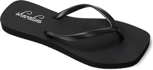 shevalues Women's Slim Square Toe Flip Flops Comfortable Summer Rubber Thong Sandals for Beach, Shower & Pool in Saudi Arabia