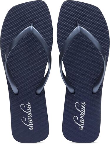 shevalues Women's Slim Square Toe Flip Flops Comfortable Summer Rubber Thong Sandals for Beach, Shower & Pool in Saudi Arabia