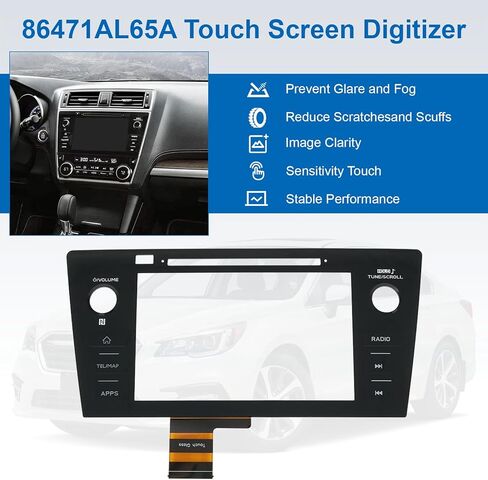 محول رقمي لشاشة تعمل باللمس متوافق مع 2018 2019 Subaru Legacy Outback Radio Touch Screen Digitizer استبدال لـ 86471AL65A 86471AL65B 86471AL66A 86471AL68A 86431AL66A 86431AL62A 86431AL65A 86471AL67A in Saudi Arabia