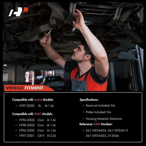 مضخة توجيه كهربائية ممتازة متوافقة مع Honda Civic 1996-2000، CR-V CRV 1997-2001 وAcura EL 1997-2000، 1.6L 2.0L، استبدال # 56110P2A003، 56110P2A013 in Kuwait