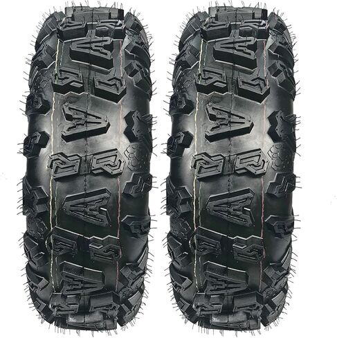 مجموعة Towallmark من 2 | إطارات 25x8-12 ATV/UTV 4 طبقات، إطارات شديدة التحمل لجميع التضاريس لركوب الطين والرمال والممرات، إطارات 25x8x12 للمركبات على الطرق الوعرة in Kuwait