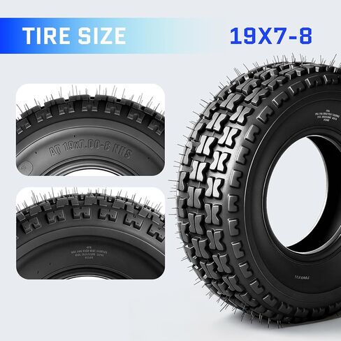 TRIBLE SIX 19x7-8 ATV UTV Tires,19x7x8 All-Terrain Mud & Trail Tires,4-Ply Rated,Tubeless,Set of 2 in Saudi Arabia