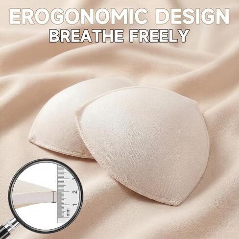 Larrel 3 Pairs Bra Pads Inserts, Soft Sewed Bra Padding Insert Breathable Removable Breast Pads for Sports Bras Swimwear Swimsuit Dresses Bralettes in Saudi Arabia