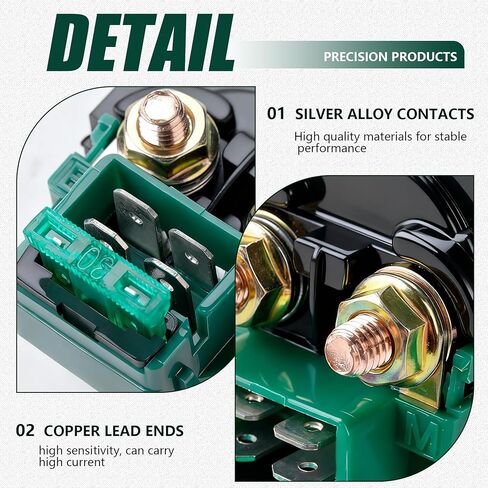 Starter Relay Solenoid Compatible with Kawasaki Bayou 220 KLF220 1988-2002 Bayou 250 KLF250 2003-2010 KLX650 1993-1996 VN800 Vulcan 800 1996-2005 Honda VT750C Shadow 2000 Suzuki GSXR750 1993 ATV in Saudi Arabia