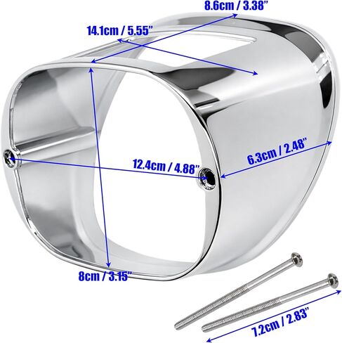 Chrome Tail Light Collar Cover Replacement For Harley Sportster Dyna Fat Boy 1999-2007, Headlight Trim Ring Bezel w Retaining Clip for FLHTC 2009-UP, for Softail 1996-2008, for 2003-2008 Touring model in Saudi Arabia