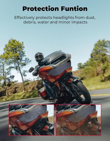 KEMIMOTO Motorcycle Headlight Cover Waterproof Front Headlamp Protection Compatible with 2023-2024 Touring CVO Road Glide FLTRXSE 2024 CVO Road Glide ST FLTRXSTSE in Saudi Arabia