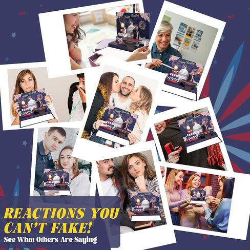 Birthday Card, Talking Donald President Greeting Cards with Real Voice Message & Light for Men and Women, Parents, Couples(Birthday - White House) in Saudi Arabia