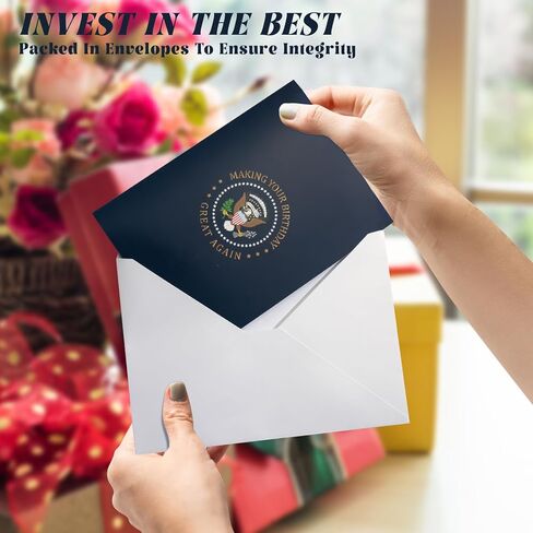 Birthday Card, Talking Donald President Greeting Cards with Real Voice Message & Light for Men and Women, Parents, Couples(Birthday - White House) in Saudi Arabia