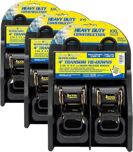 STAR BRITE Heavy Duty Retractable SS Tie-down with Quick Release Buckle (060516) 2 x 4 Stainless Steel in Kuwait