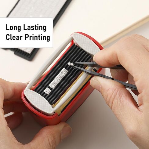 Self Inking Custom Stamp, Automatic Press Personalized Stamper with Letter Number Symbol Template for Office School Home Use in Kuwait