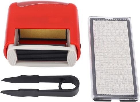 Self Inking Custom Stamp, Automatic Press Personalized Stamper with Letter Number Symbol Template for Office School Home Use in Kuwait