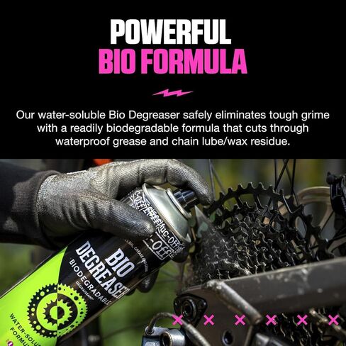 Muc-Off Bio Degreaser, 500 Milliliters - Water-Soluble, Biodegradable Bike Degreaser Spray - Effectively Deep Cleans Greasy Bicycle Parts in Kuwait
