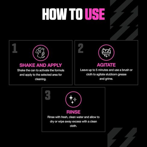 Muc-Off Bio Degreaser, 500 Milliliters - Water-Soluble, Biodegradable Bike Degreaser Spray - Effectively Deep Cleans Greasy Bicycle Parts in Kuwait