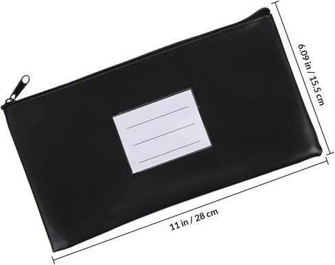 Zipper Money Bag Cash Wallet Pouch with Card Slot Waterproof Coin Deposit Bag Receipt Holder for Bank Use Travel and Document Storage in Saudi Arabia