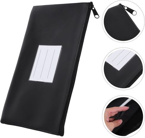 Zipper Money Bag Cash Wallet Pouch with Card Slot Waterproof Coin Deposit Bag Receipt Holder for Bank Use Travel and Document Storage in Saudi Arabia