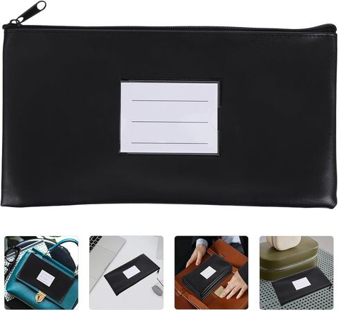 Zipper Money Bag Cash Wallet Pouch with Card Slot Waterproof Coin Deposit Bag Receipt Holder for Bank Use Travel and Document Storage in Saudi Arabia