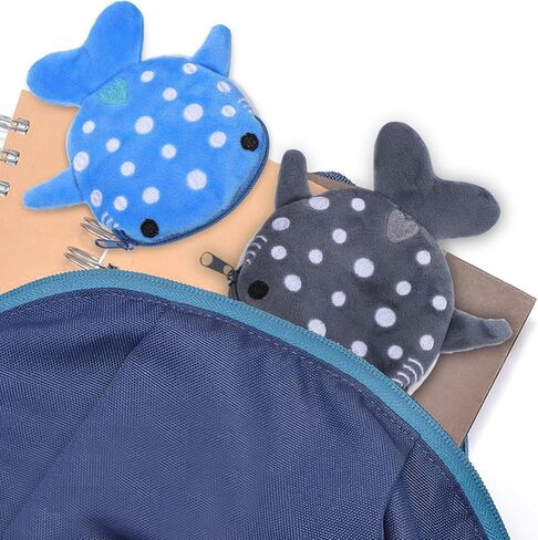 VILLCASE Plush Shark Coin Purse Zipper Wallet Small Change Pouch for Boys Soft Plush Coin Pouch for Travel School in Saudi Arabia