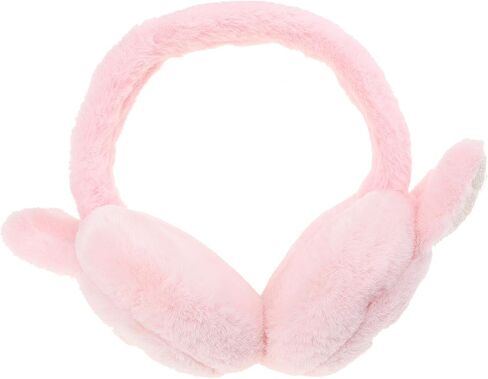 Plush Winter Earmuffs Warm Ear Covers Soft Cozy Ear Protector for Boys Cold Weather Accessories Pink in Saudi Arabia